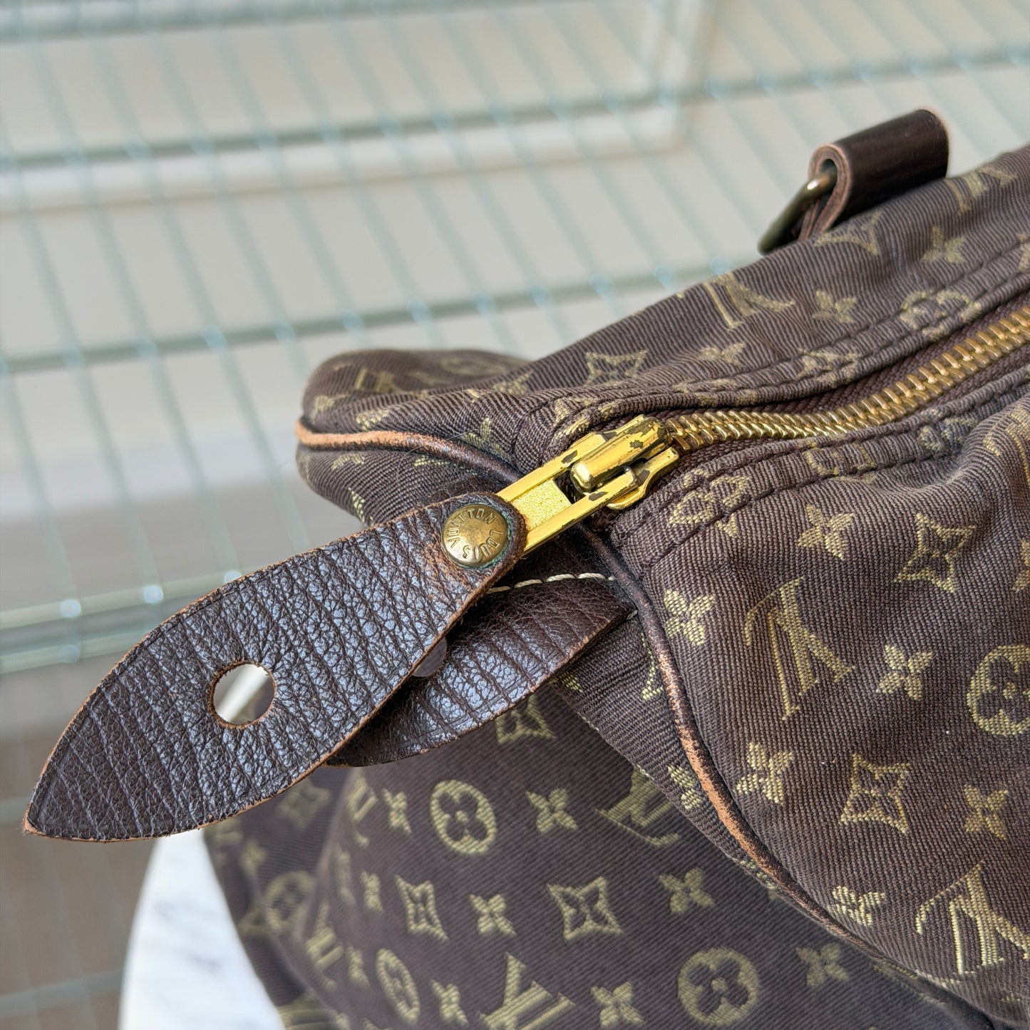 Pre-Owned Brown Mini Lin Canvas Speedy Handbag