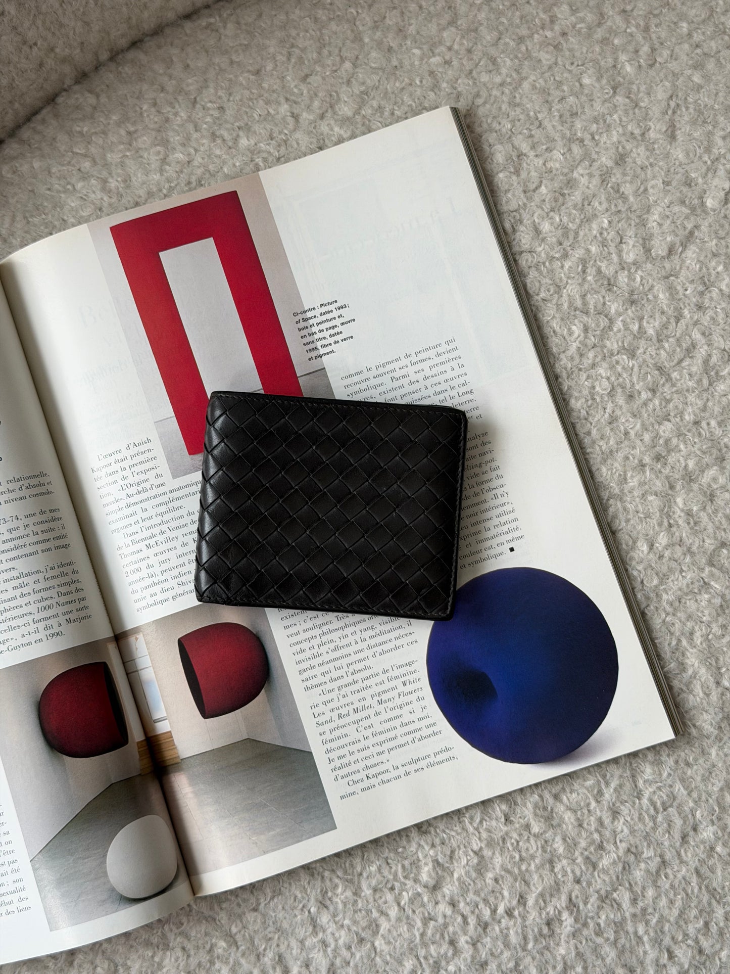 Black Intrecciato Leather Wallet - Pre-Owned