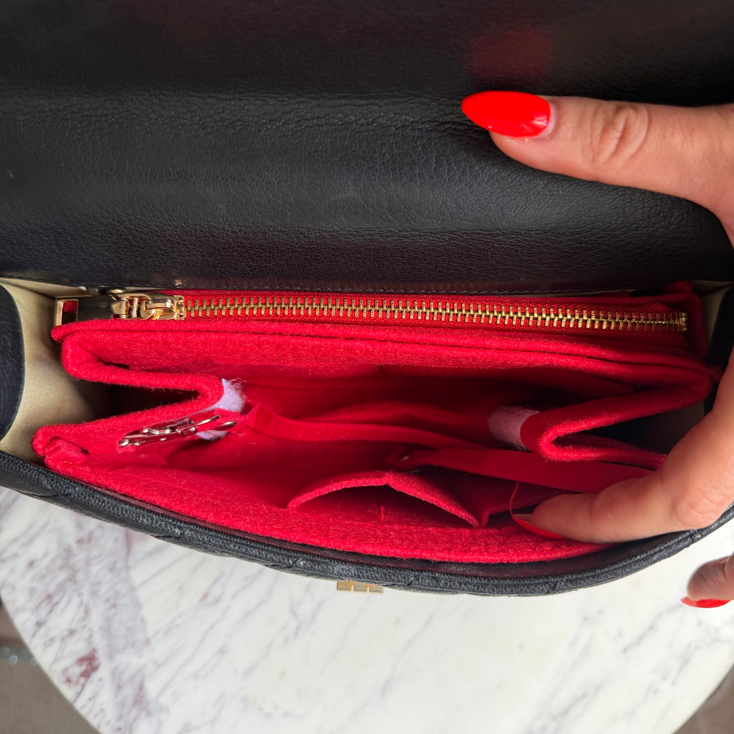 Pre-Owned Black 'Rita' Goatskin Single Flap Crossbody Bag
