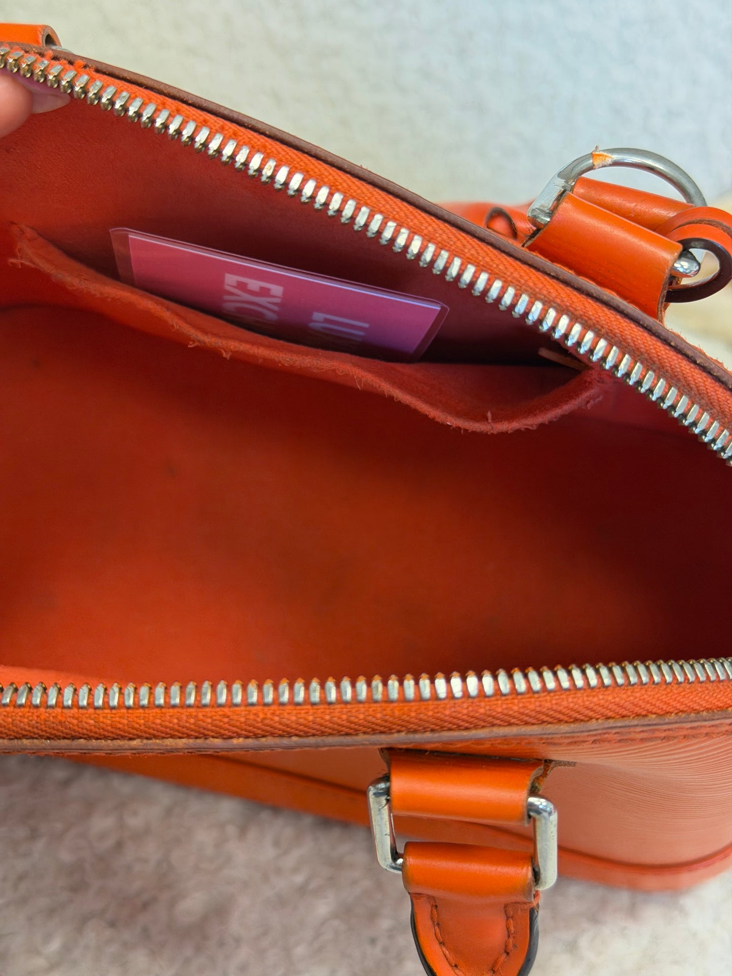 Pre-Owned Orange Epileather Alma BB