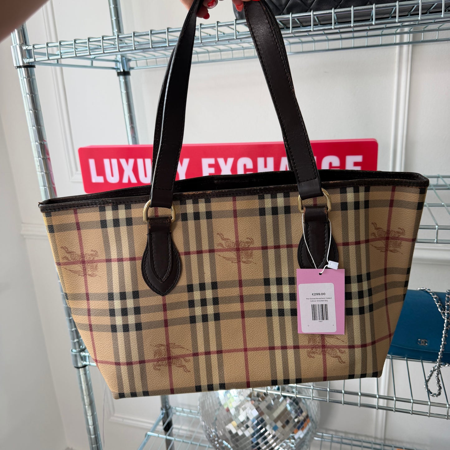 Pre-Owned Novacheck Coated Canvas Shoulder Bag
