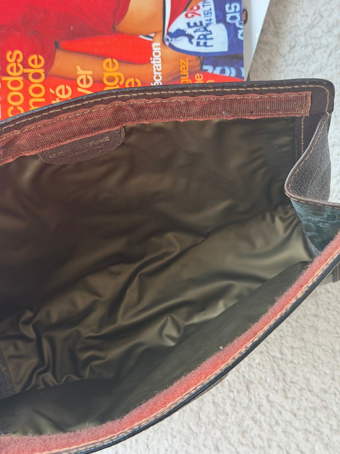 Pre-Owned Beige GG Supreme Canvas Clutch Bag