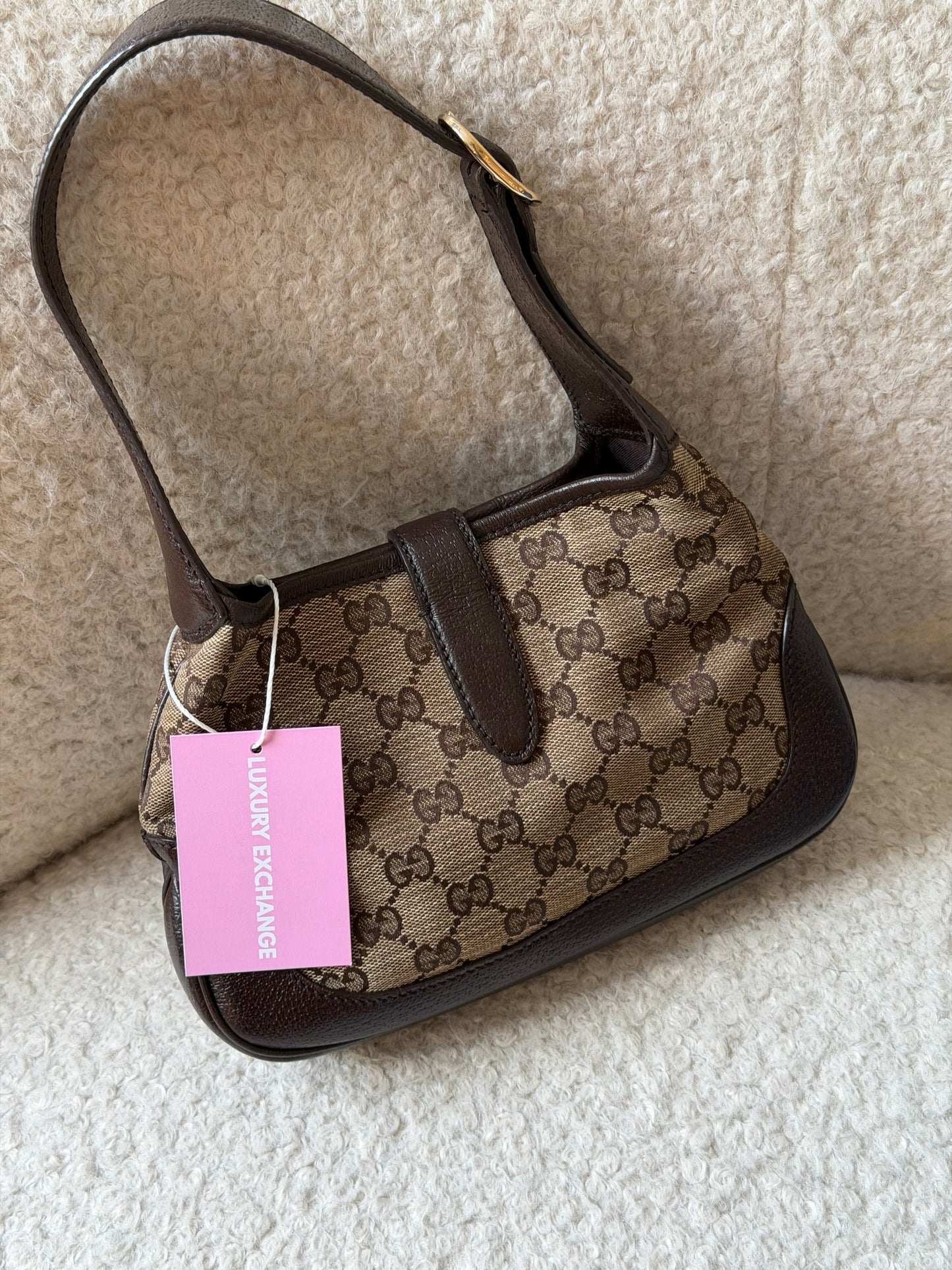 Pre-Owned Beige/Brown GG Canvas Jackie Handbag