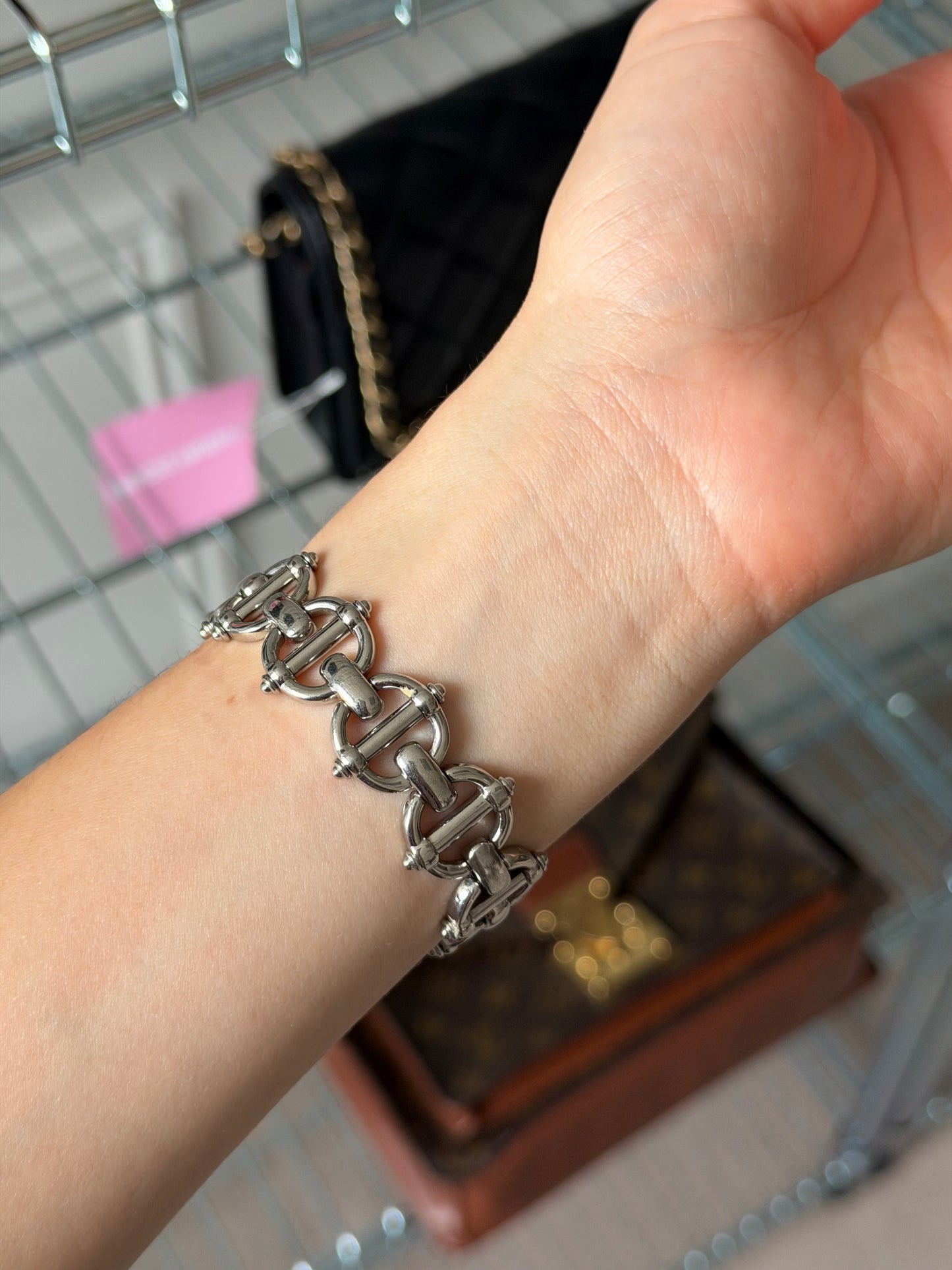 Pre-Owned Horsebit Steel Watch