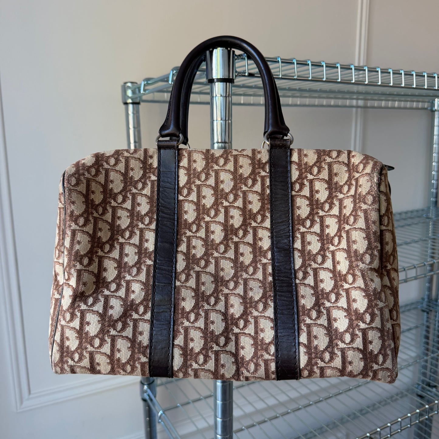 Pre-Owned Brown Trotter Canvas Boston Bag