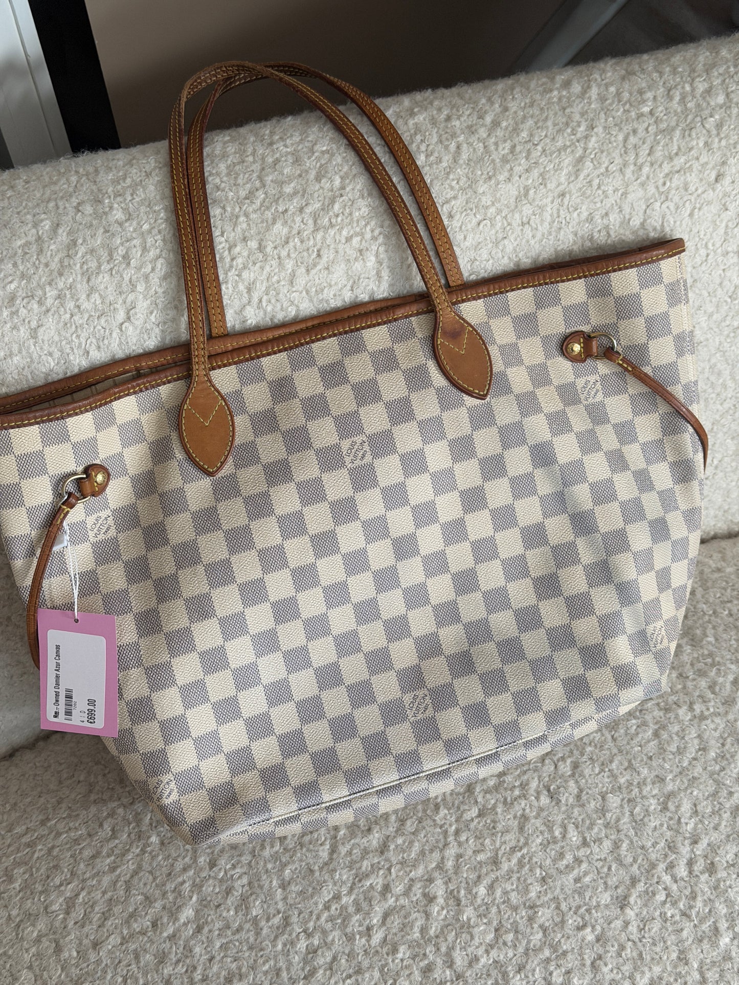 Pre-Owned Damier Azur Canvas Neverfull MM