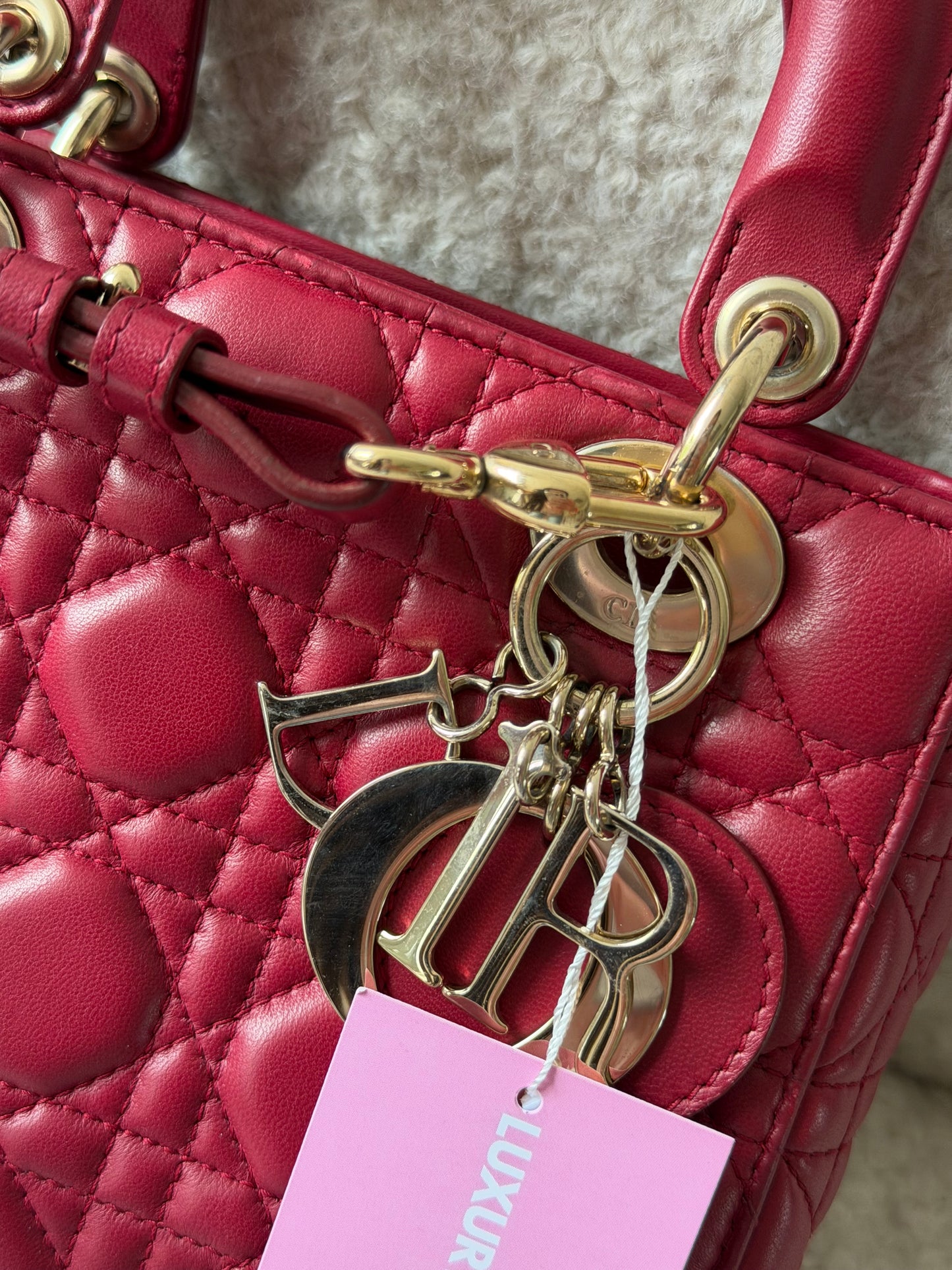 Bordeaux Leather Lady Dior