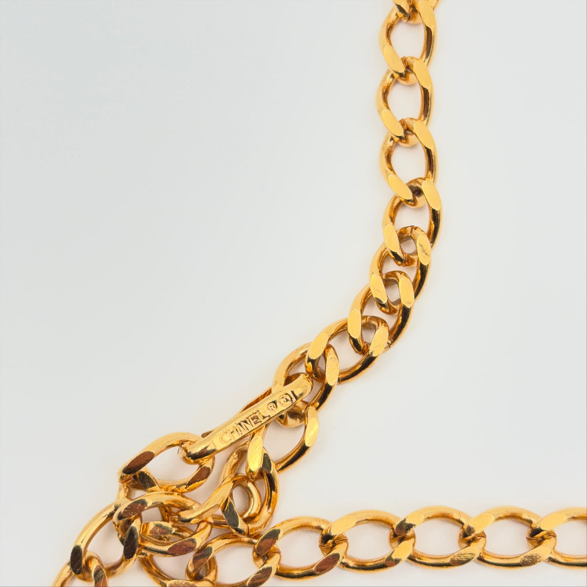 Pre-Owned CC Chain Gold-Plated Belt