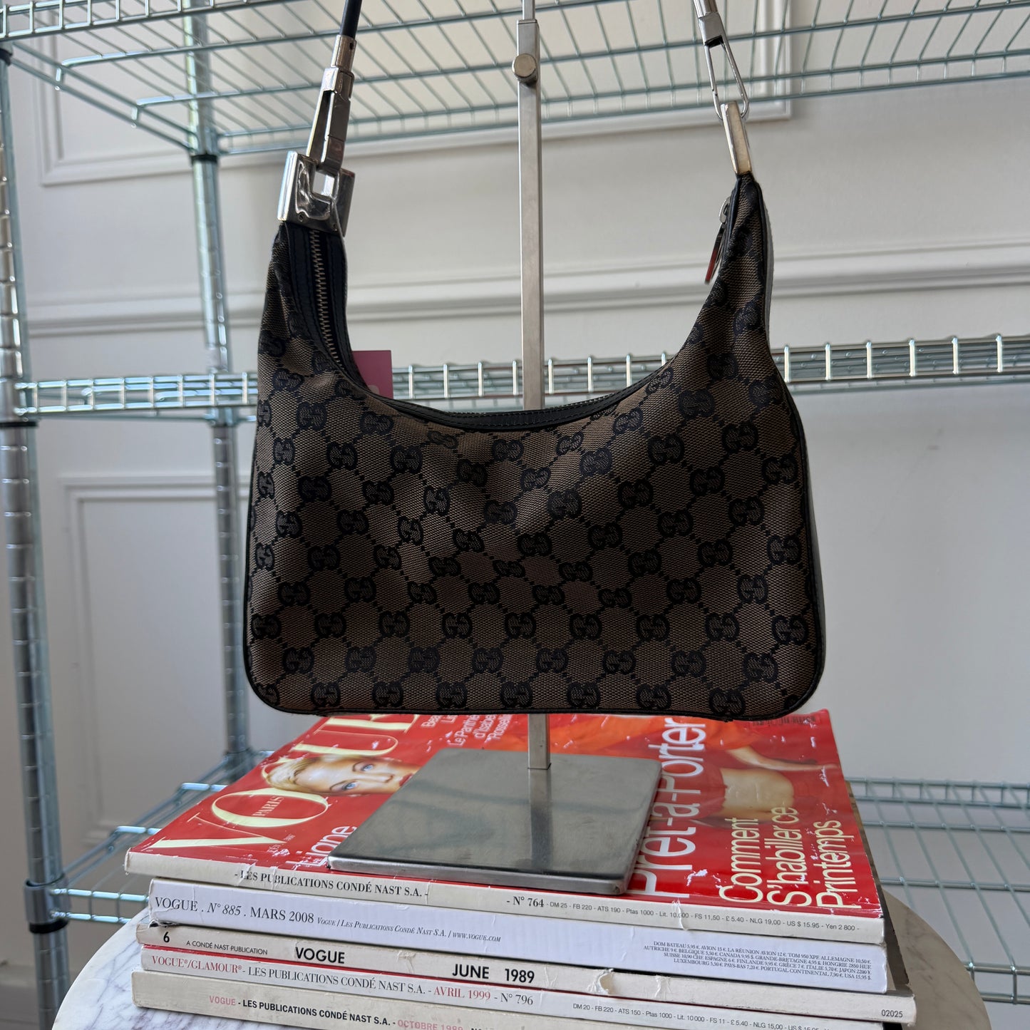 Pre-Owned Brown GG Canvas Hobo Bag