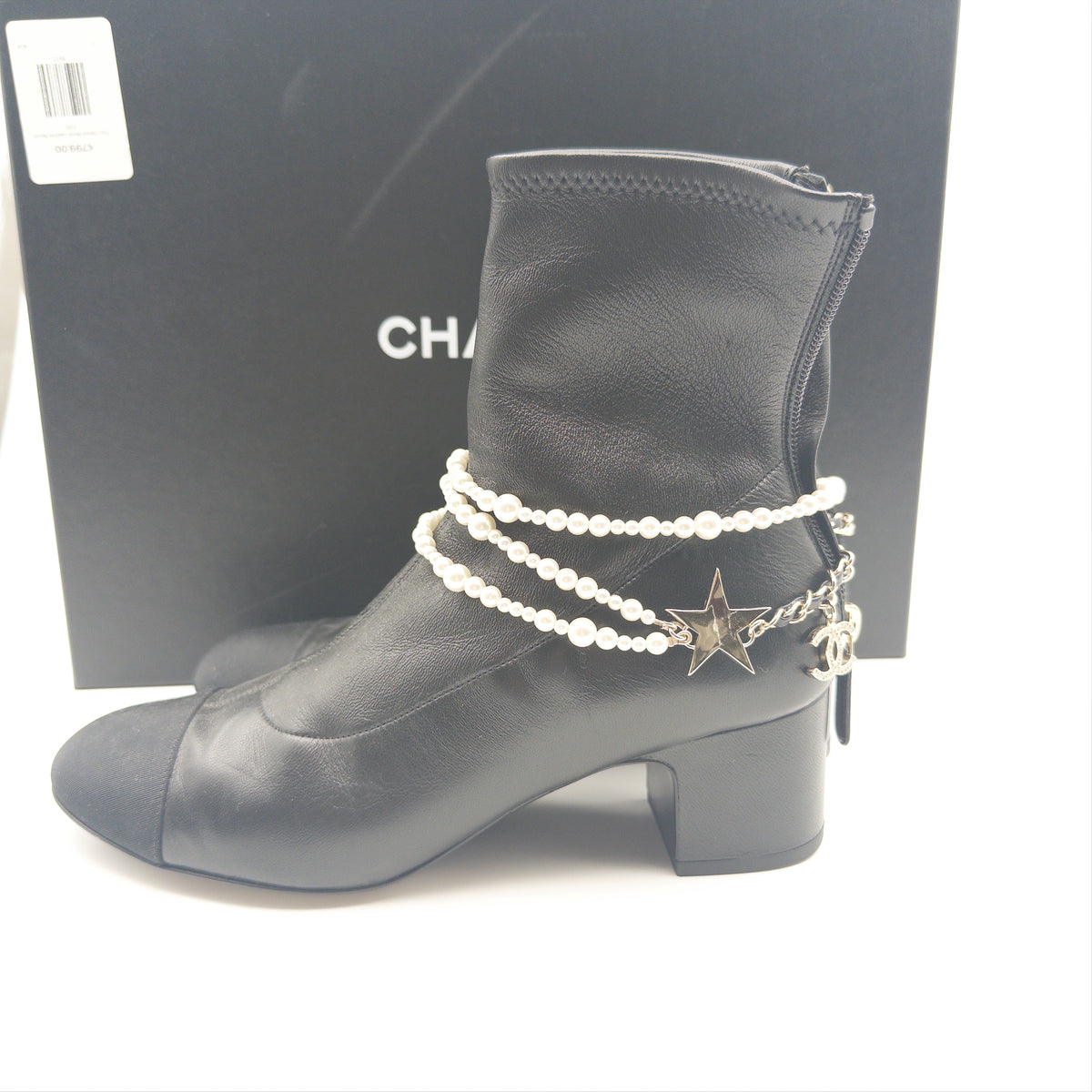 Pre-Owned Black Leather Boots (39)