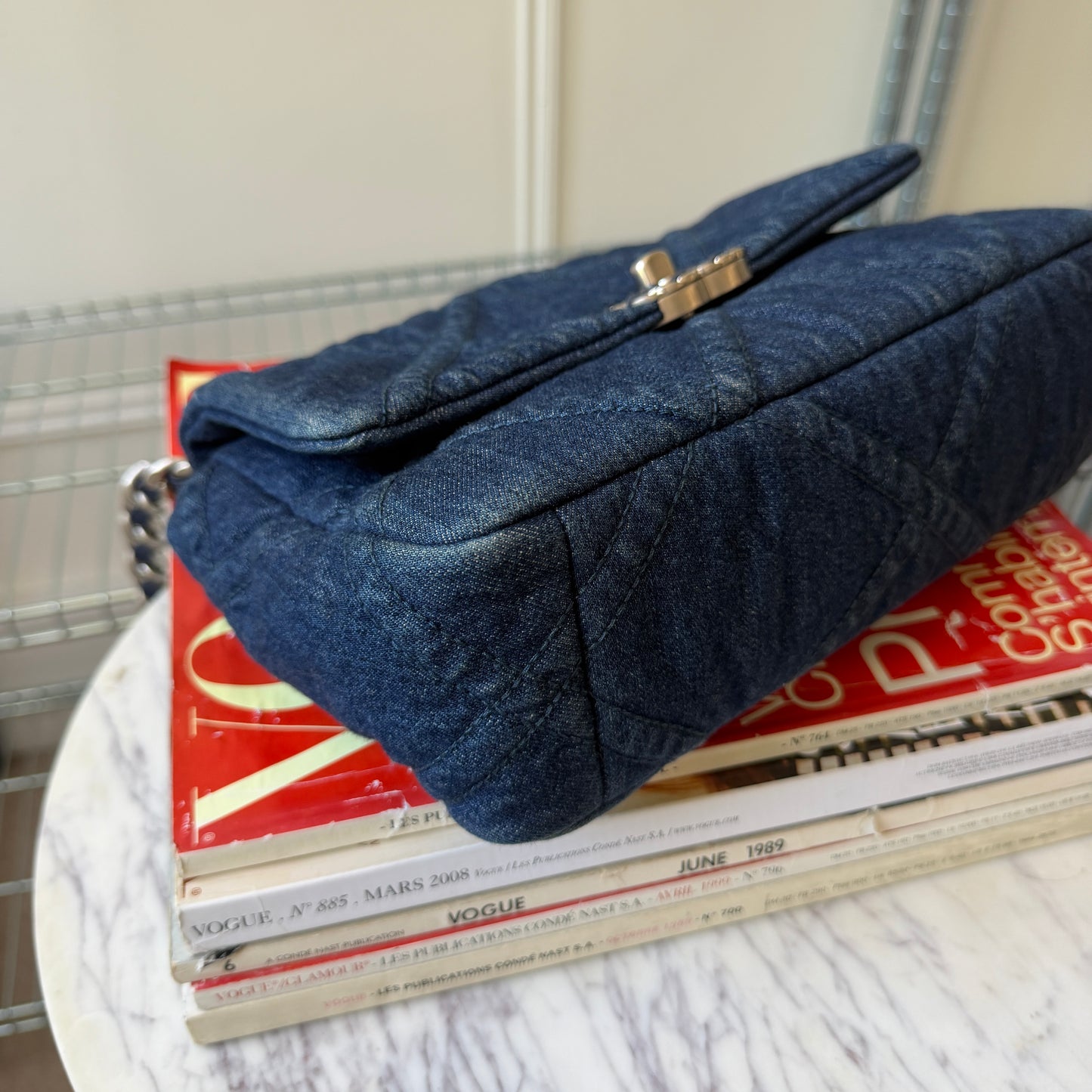 Pre-Owned Blue Denim 19 Crossbody Bag