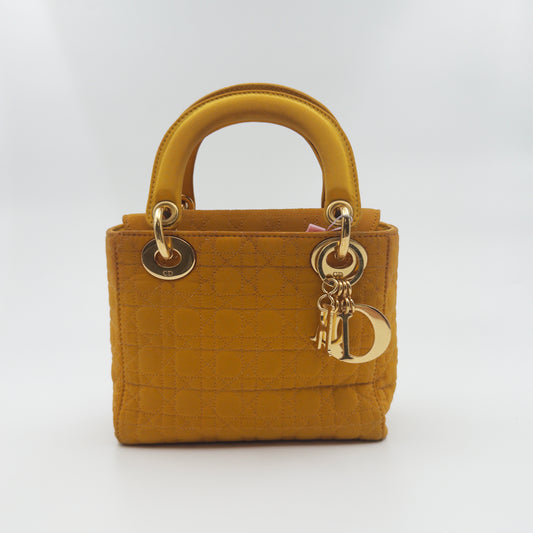 Pre-Owned Yellow Cotton Lady Dior
