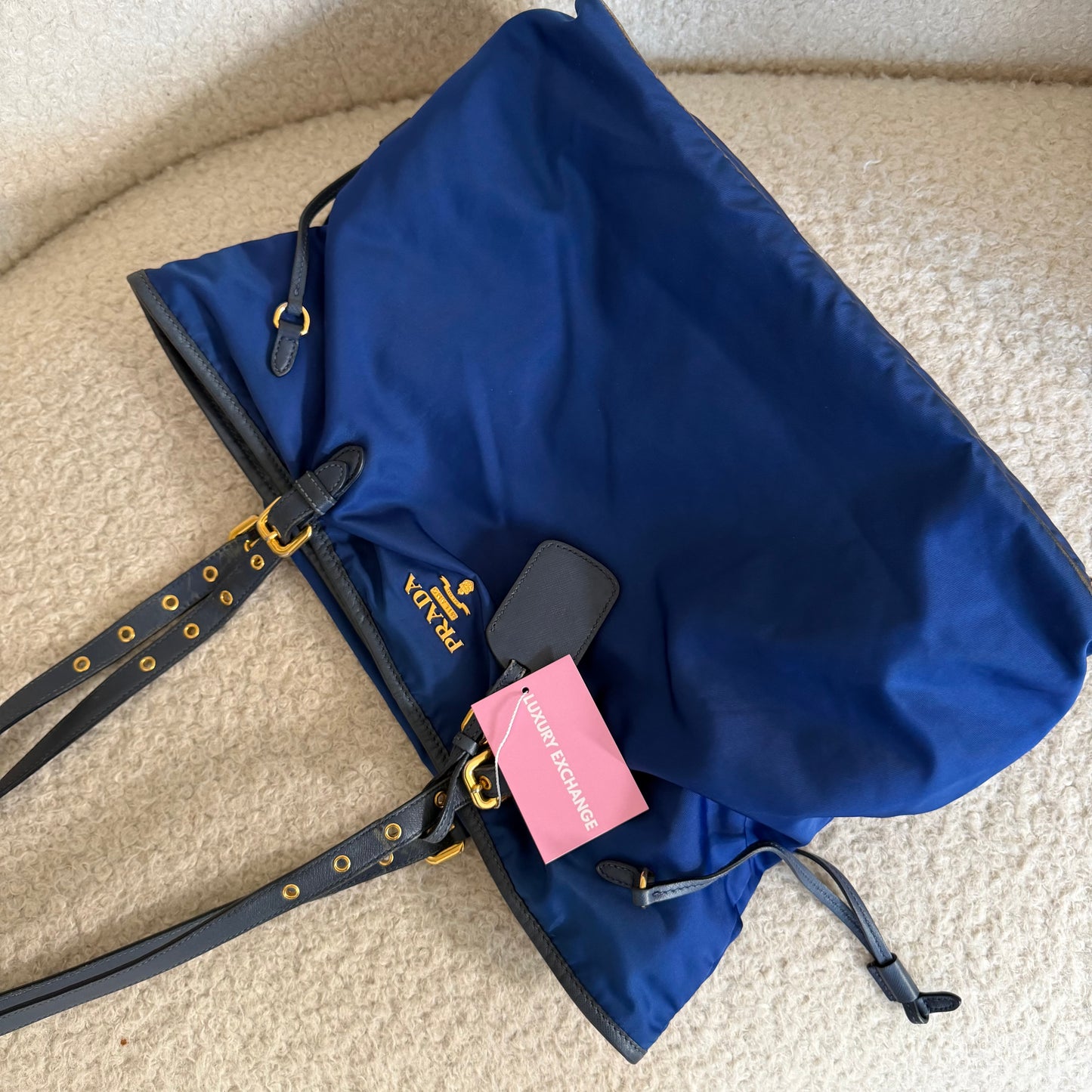 Pre-Owned Blue Nylon 'Neverfull' Shopper Tote