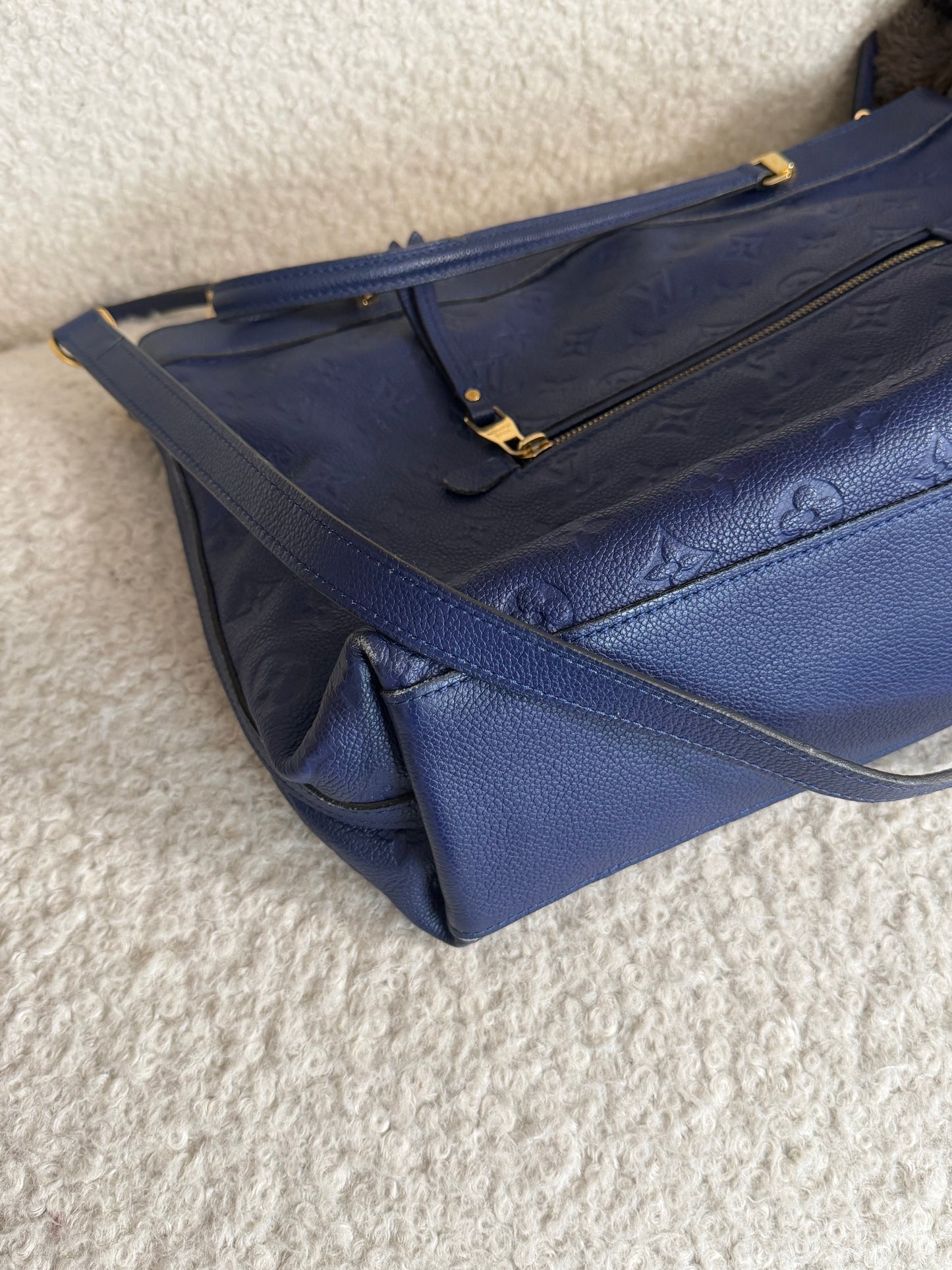 Pre-Owned Cobalt Blue Monogram Empreinte Leather Shoulder Bag