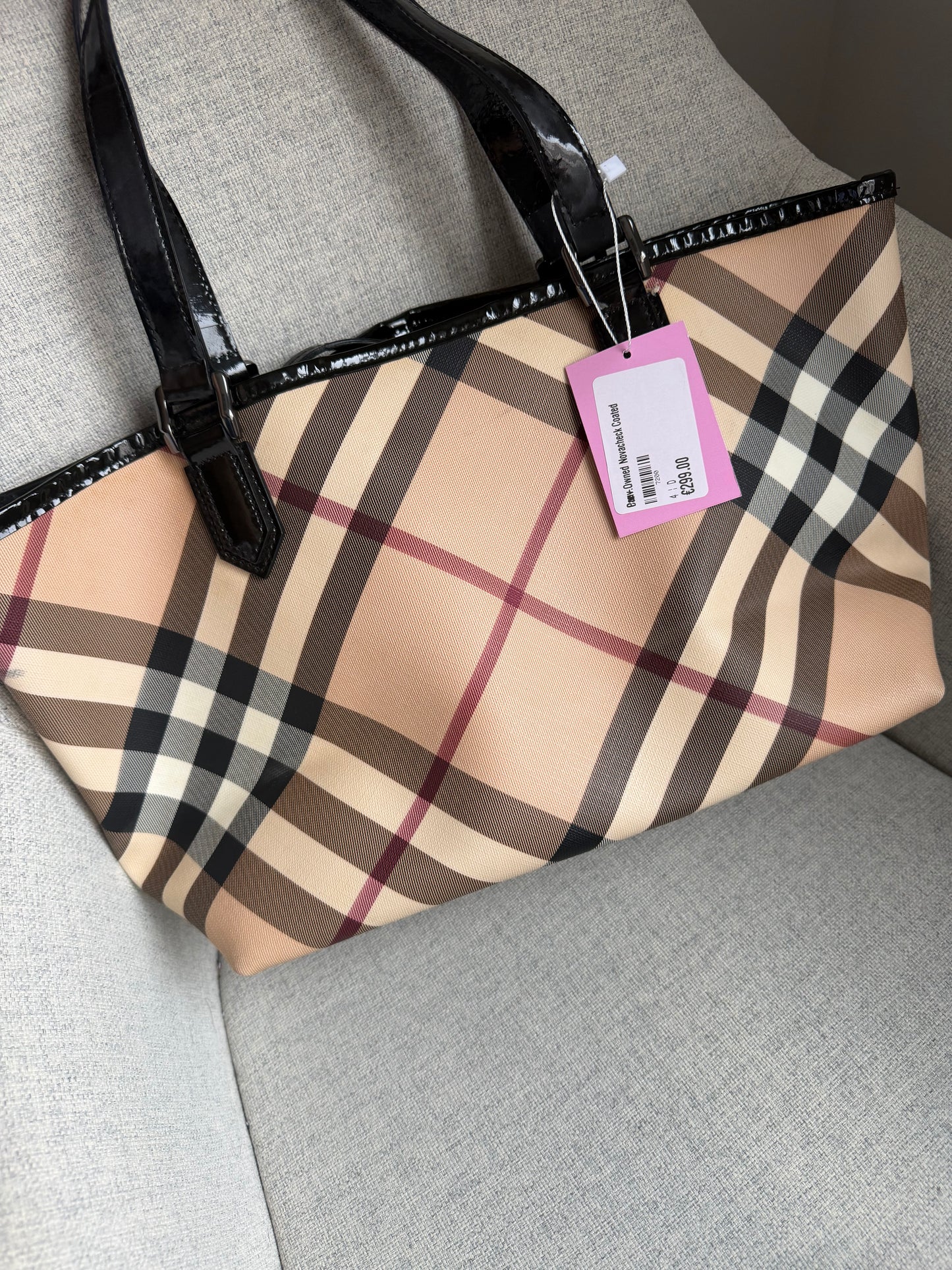 Pre-Owned Novacheck Coated Canvas Handbag w/Pouch
