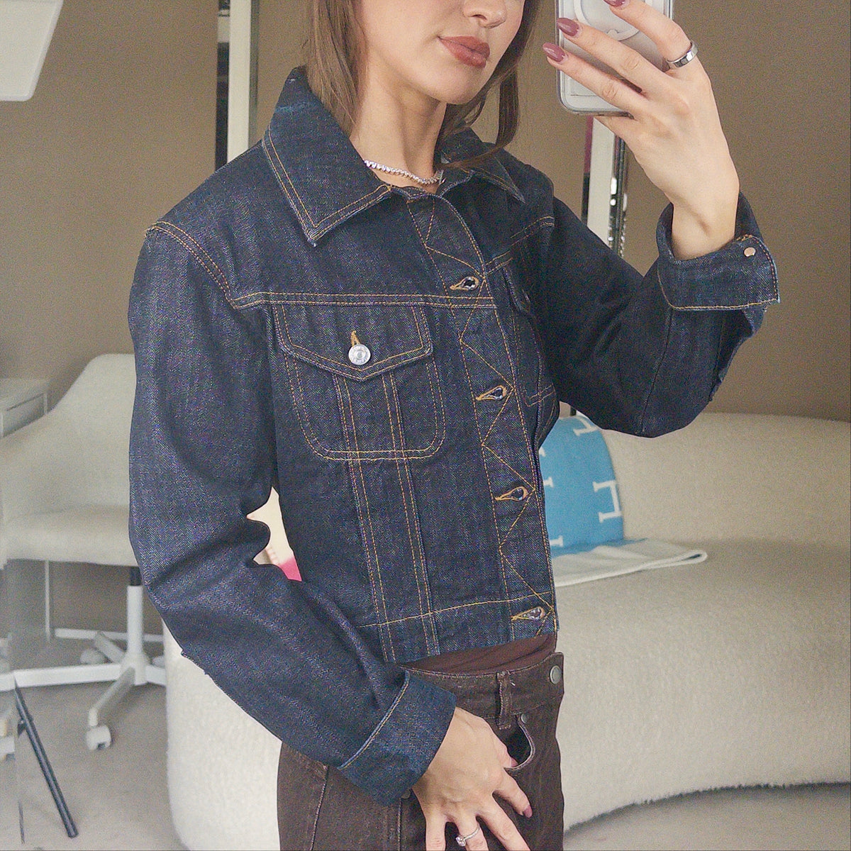 Pre-Owned Denim Jacket (UK6)