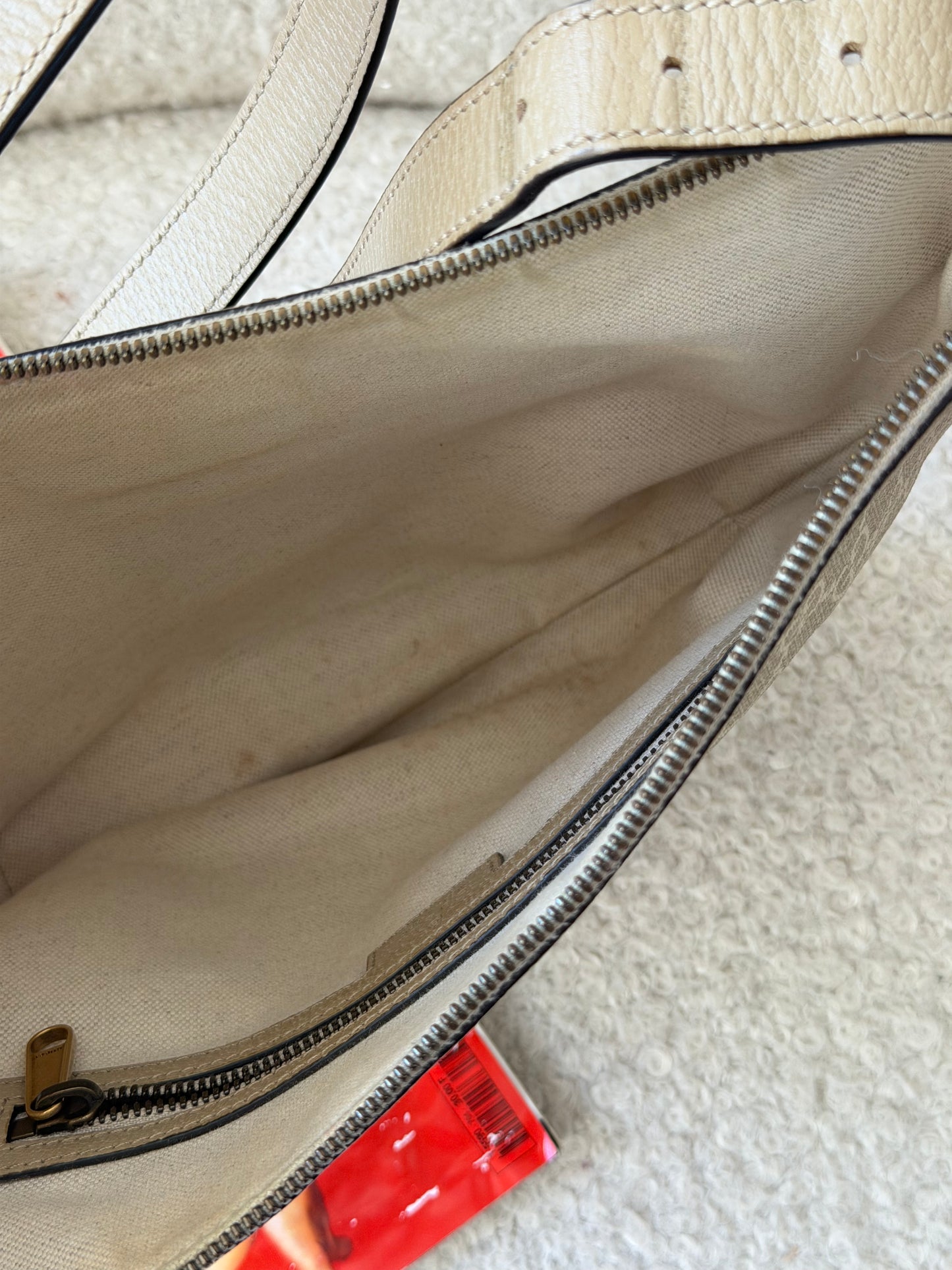 Pre-Owned Beige GG Supreme Canvas Tricolour Crossbody Bag