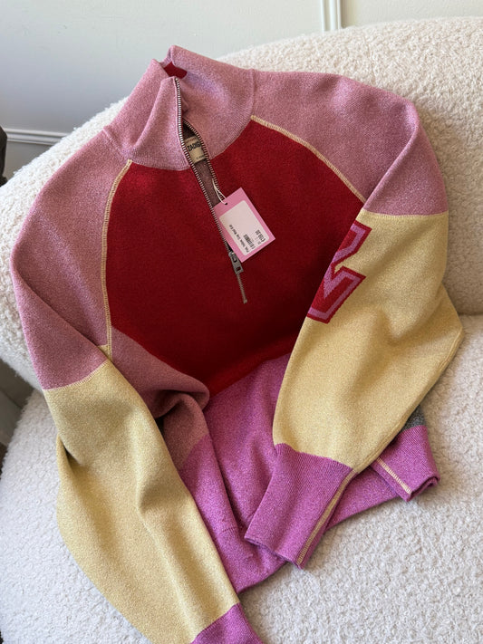 Pink, Yellow Knit Size M