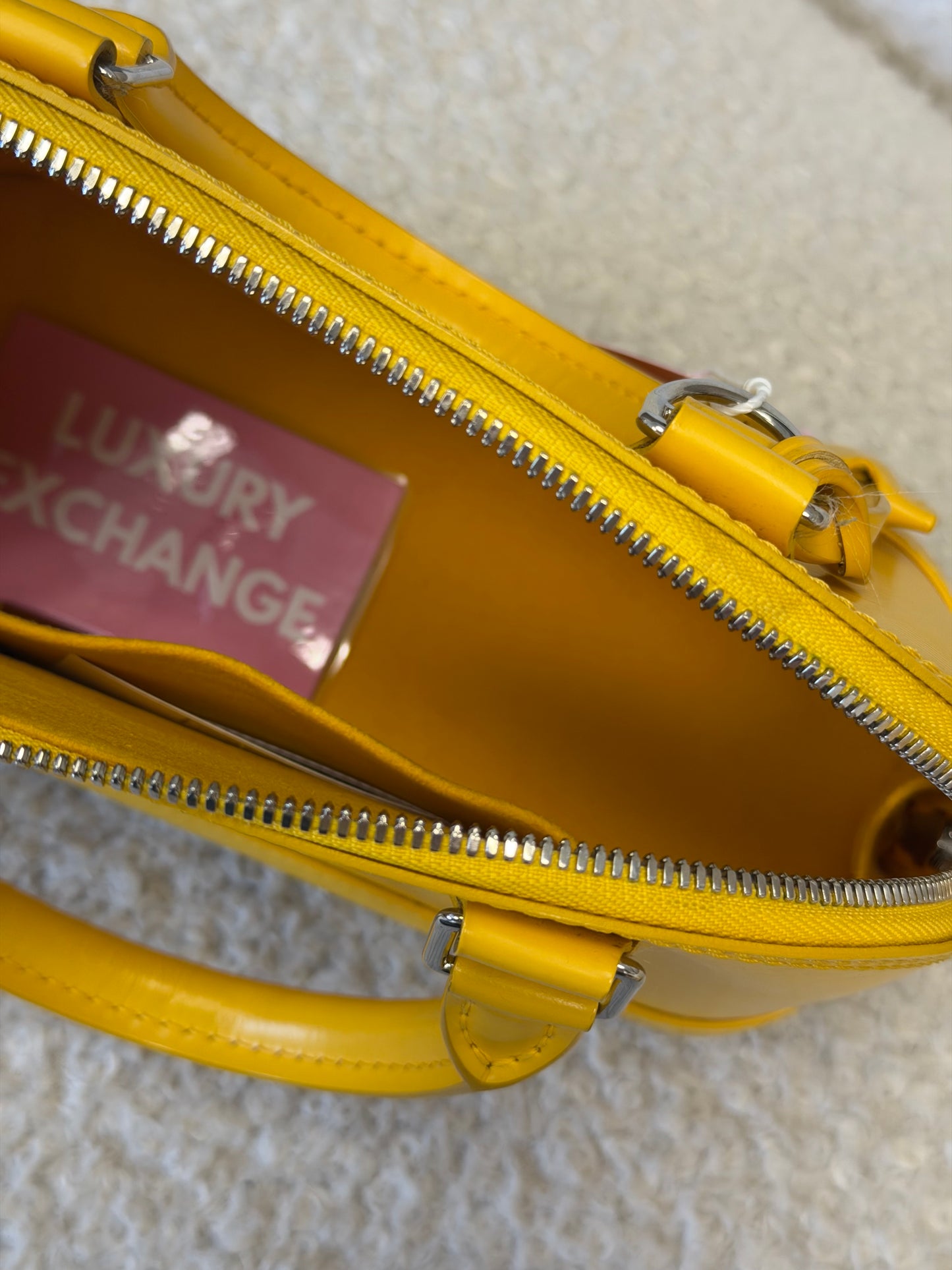 Pre-Owned Yellow Epileather Alma BB Crossbody Bag