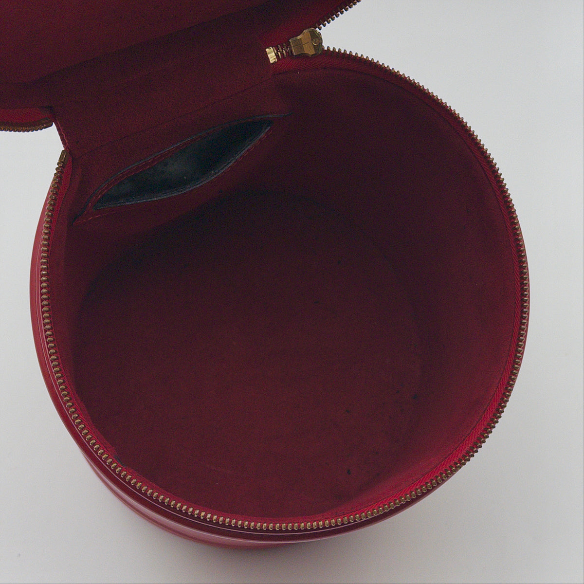 Pre-Owned Red Epileather Vanity Bag