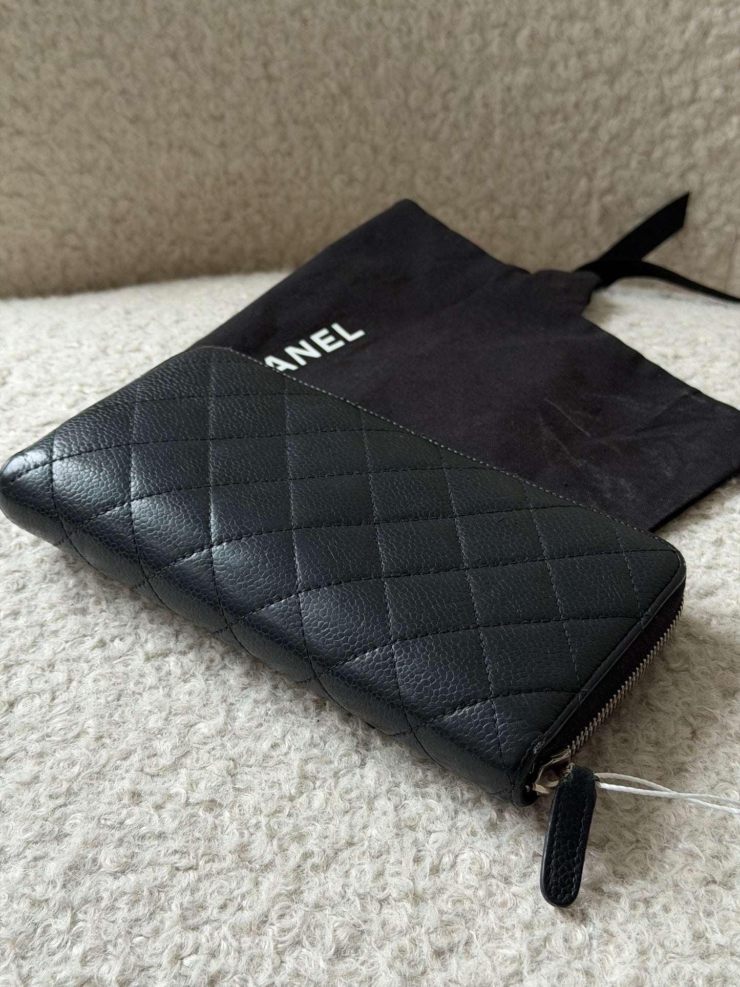 Black Caviar Leather Wallet