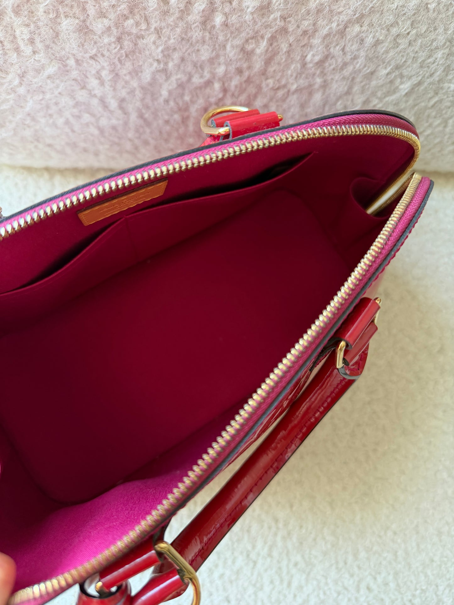 Pre-Owned Red LV Monogram Vernis Leather Alma PM