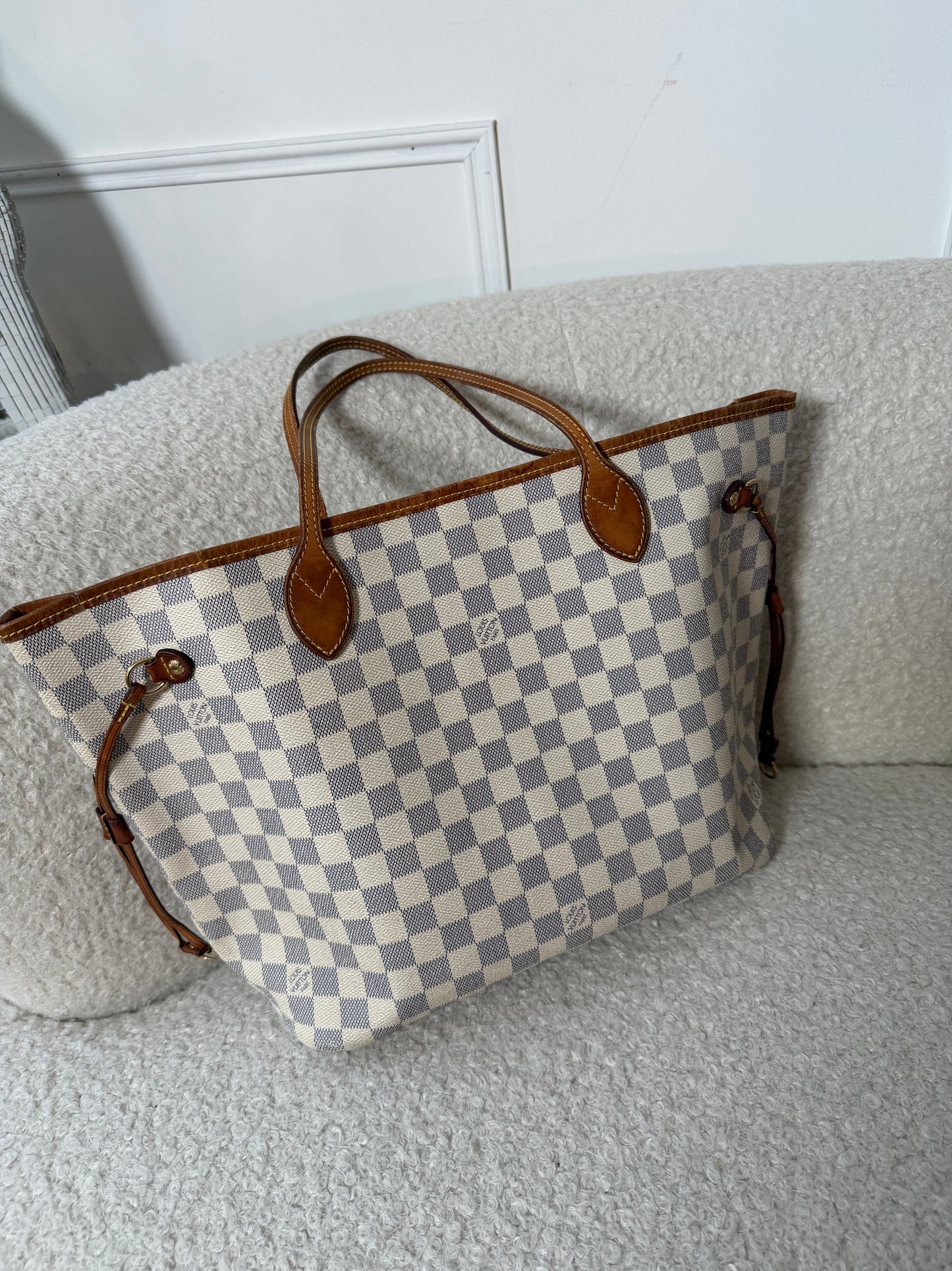 Pre-Owned Damier Azur Coated Canvas Neverfull MM