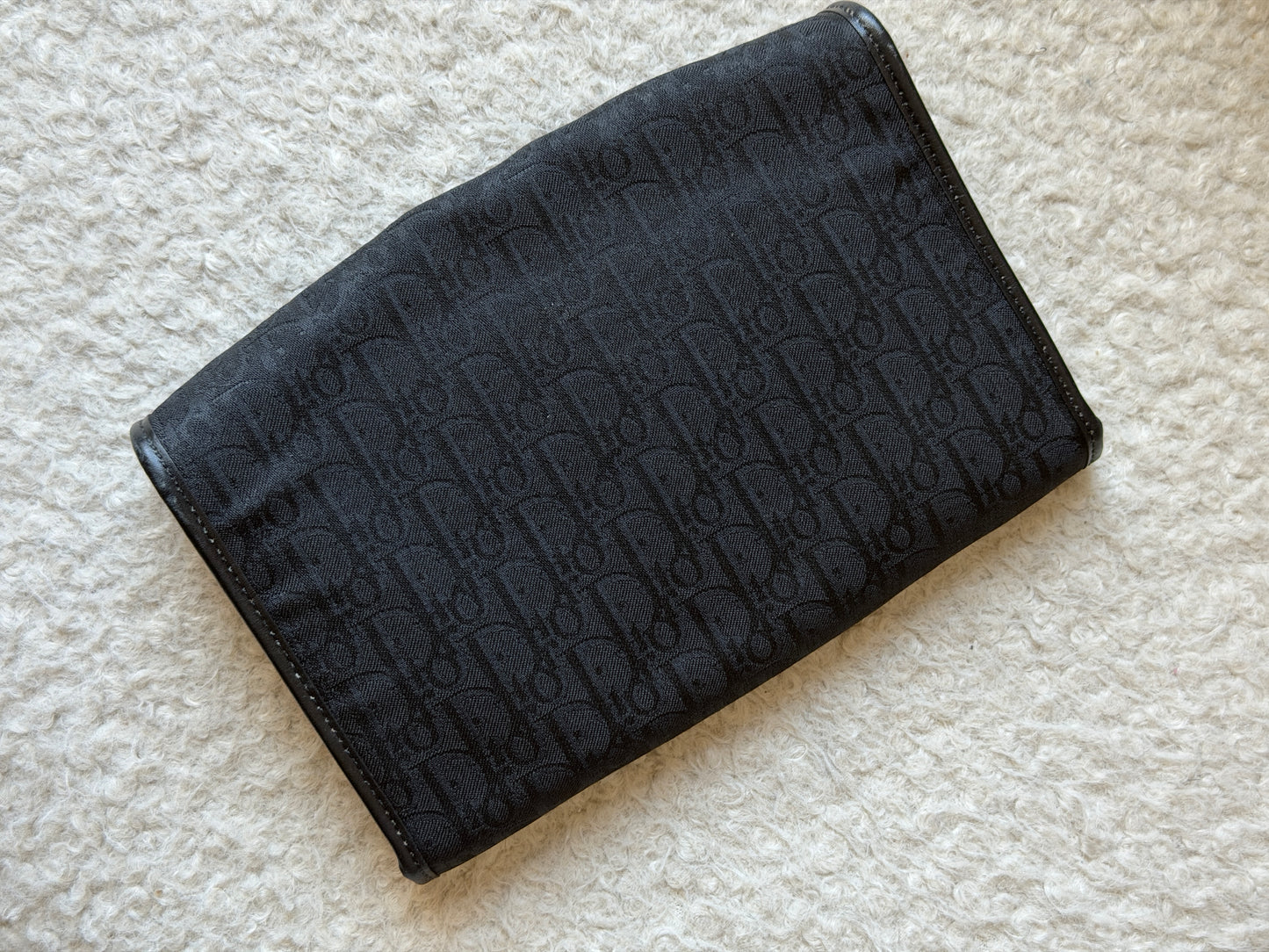 Pre-Owned Black Oblique Canvas Crossbody Bag