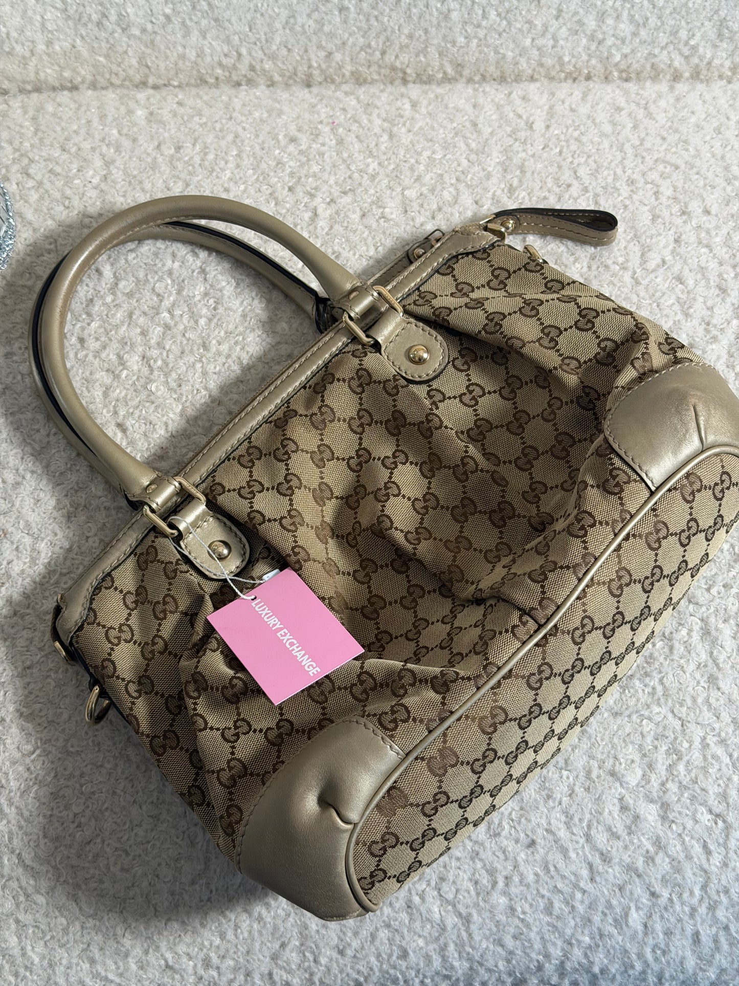 Pre-Owned Beige GG Canvas Tote Bag