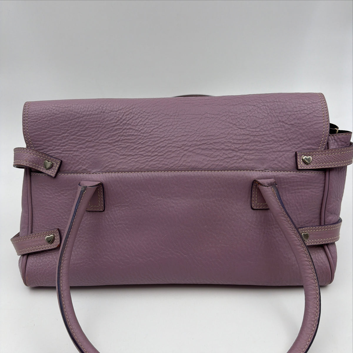 Pre-Owned Purple Leather Handbag
