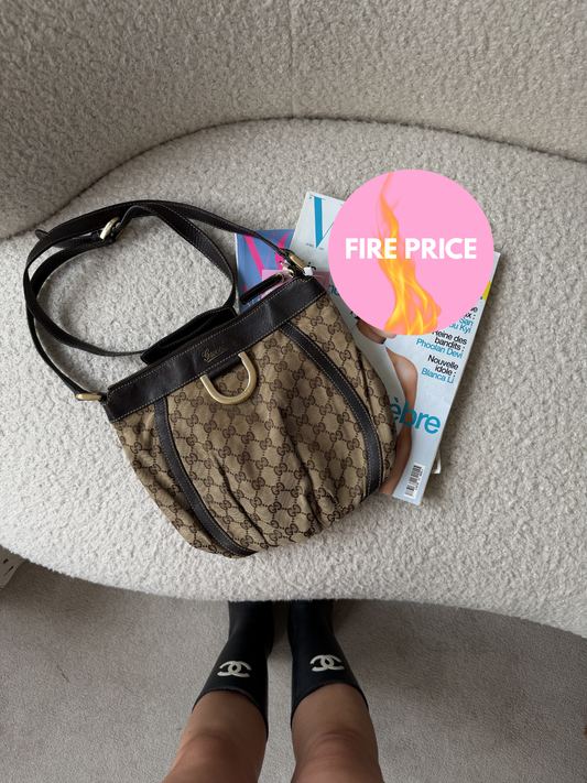 Pre-Owned Beige GG Canvas Beige Crossbody Handbag