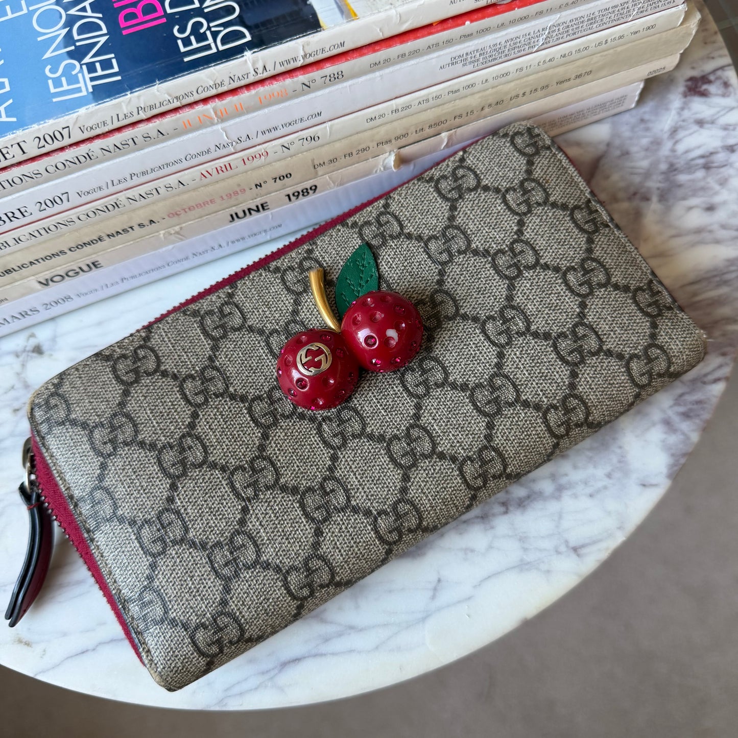 Pre-Owned GG Supreme Coated Canvas Wallet