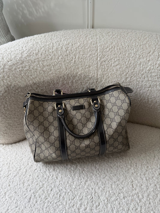 GG Supreme Canvas Boston Bag