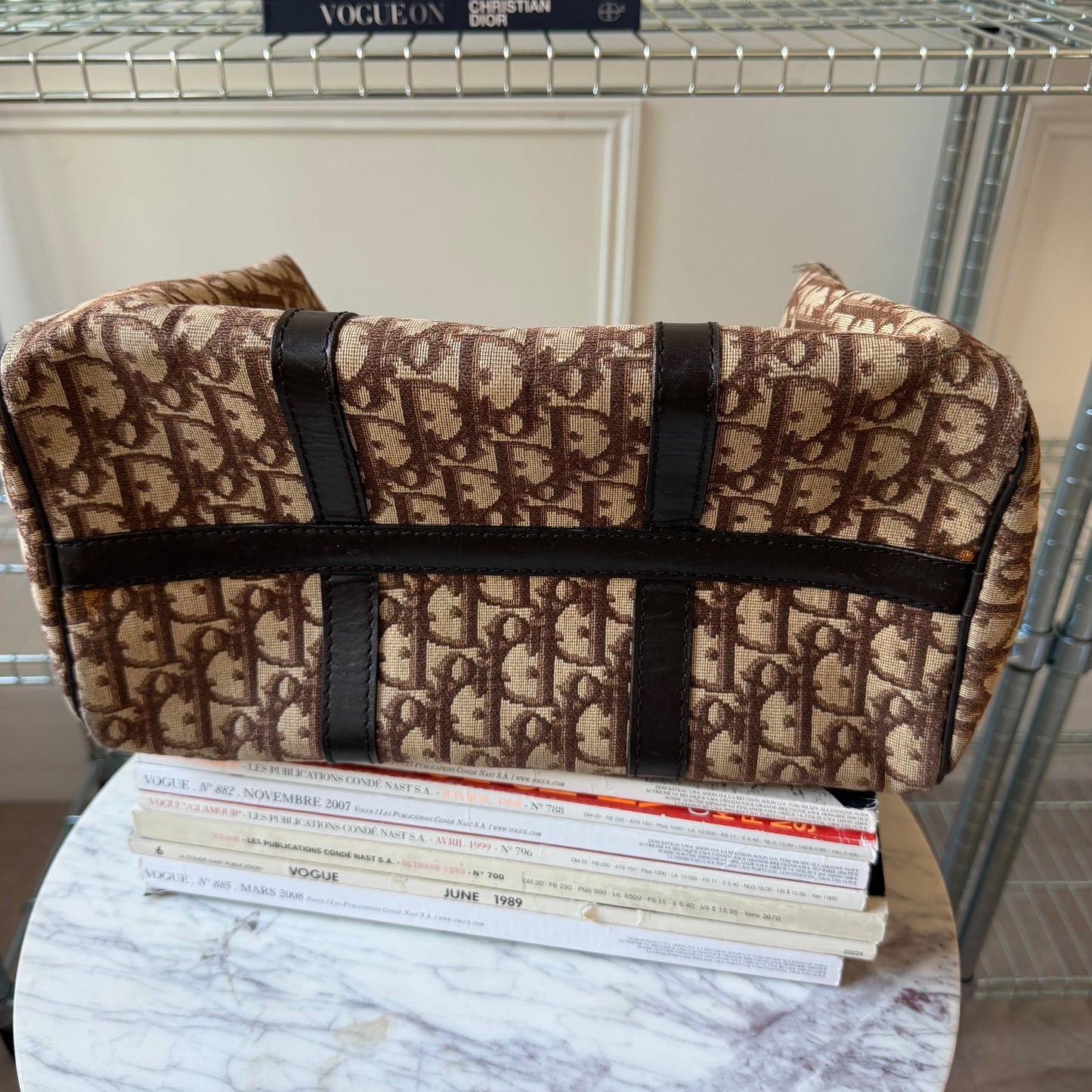Pre-Owned Brown Trotter Canvas Boston Bag
