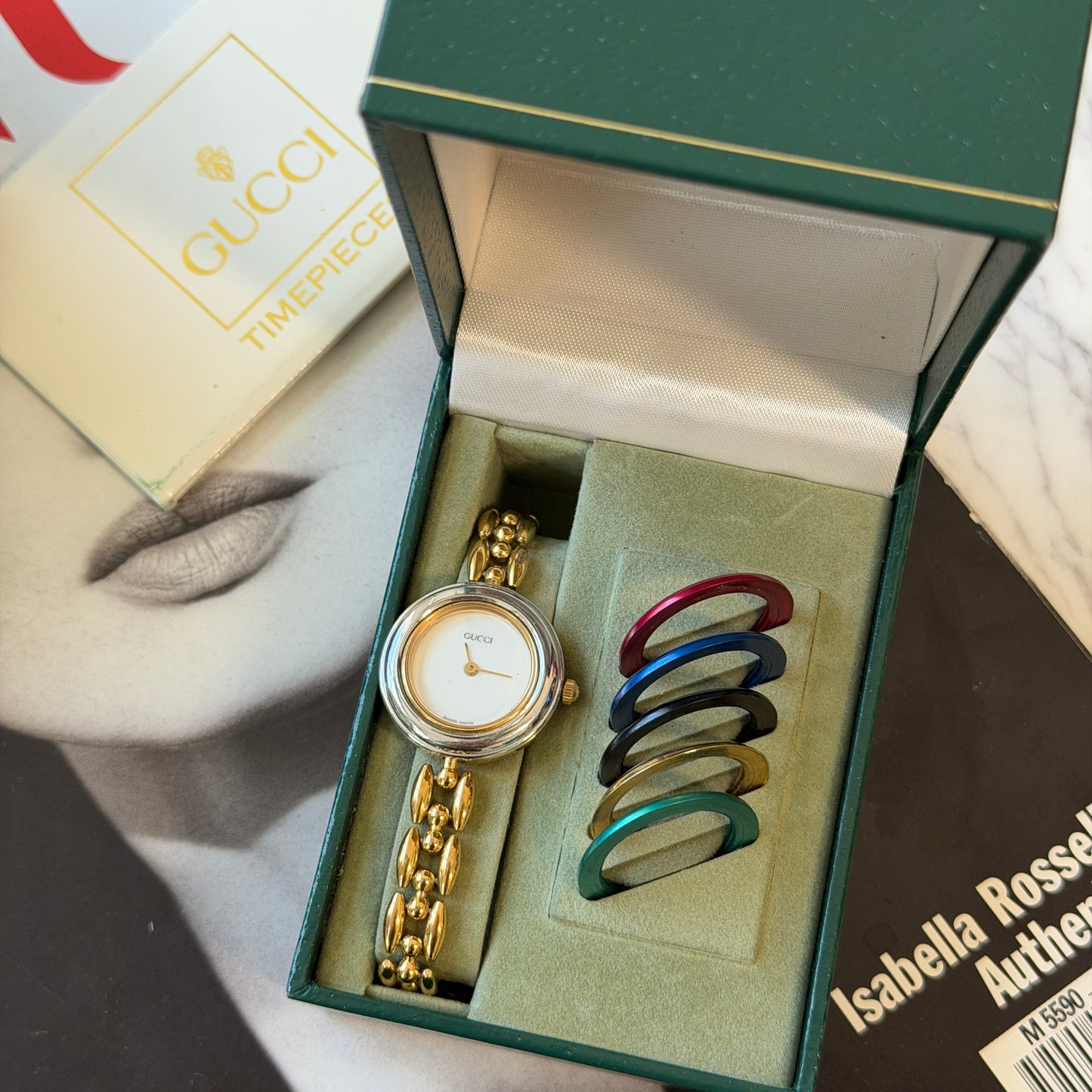 Pre-Owned Change Bezel - FULL SET Gold-Tone Metal Watch