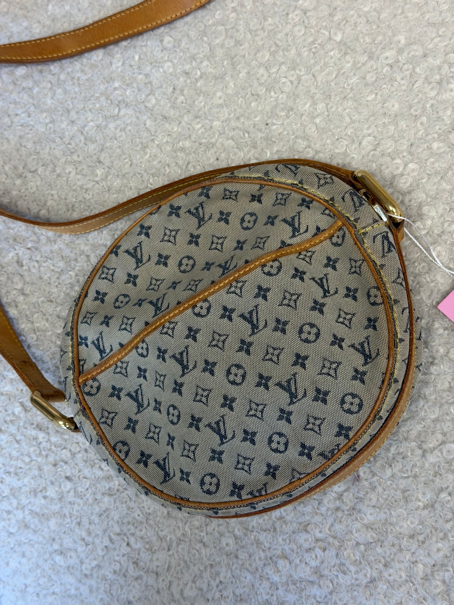 Pre-Owned Blue Mini Lin Canvas Jeanne Crossbody Bag