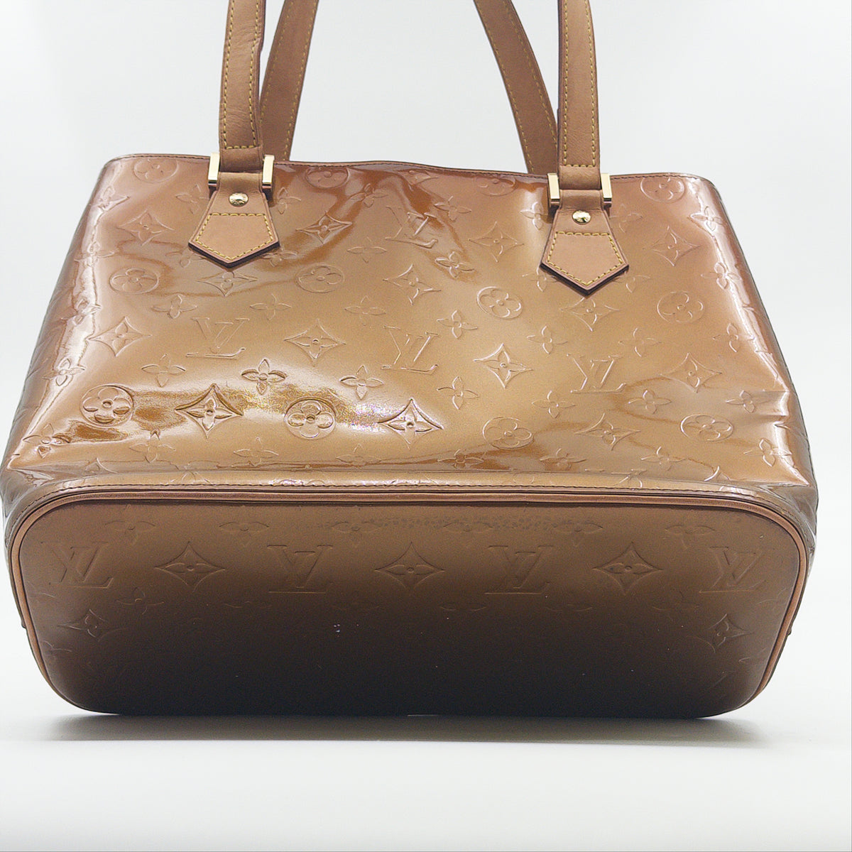 Pre-Owned Bronze Monogram Vernis Leather Shoulder Bag