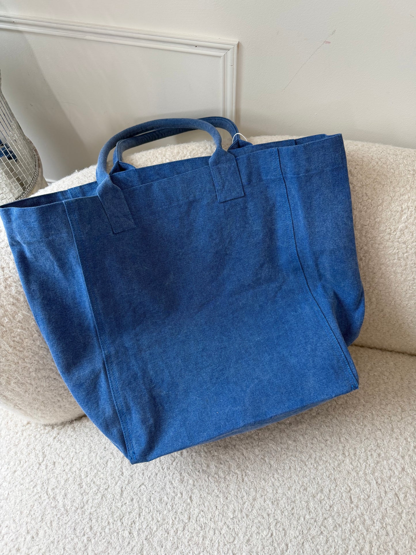 Pre-Owned Blue Shopper Tote Bag