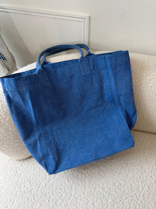 Pre-Owned Blue Shopper Tote Bag