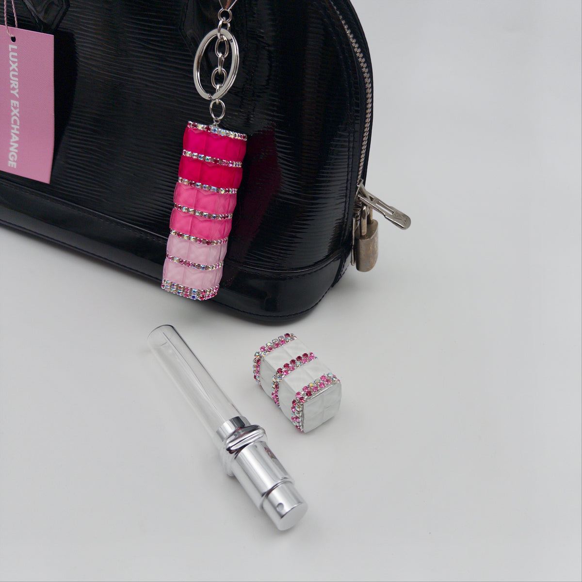Pink Perfume Bag Charm