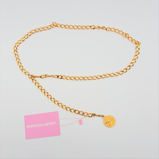 Pre-Owned CC Chain Gold-Plated Belt
