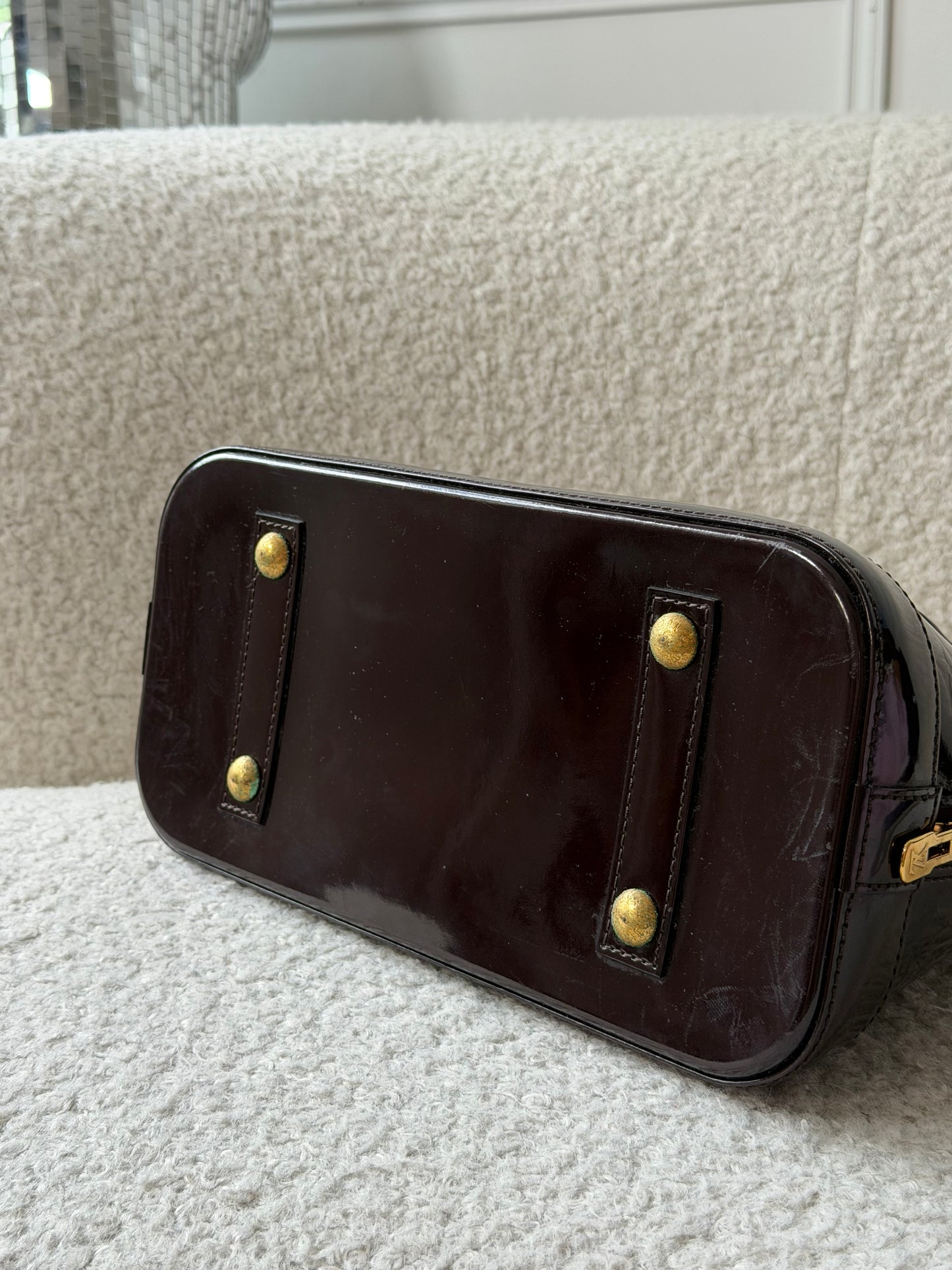 Bordeaux Monogram Vernis Leather Alma PM - Pre-Owned