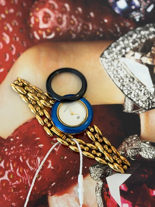 Gold-Tone Change Bezel Watch