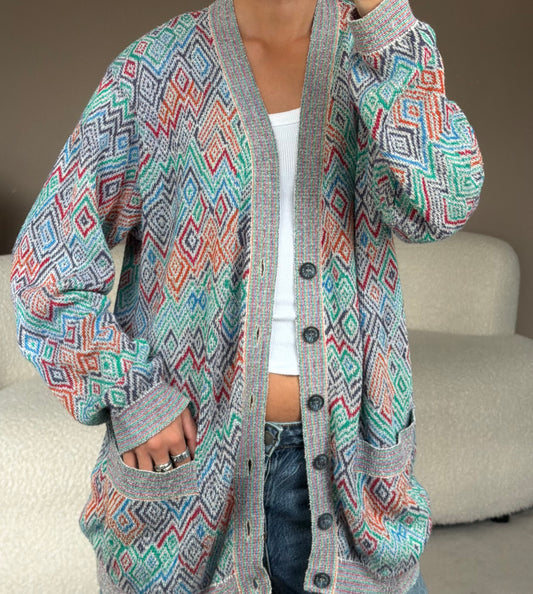 Pre-Owned Multicolour Cotton Cardigan