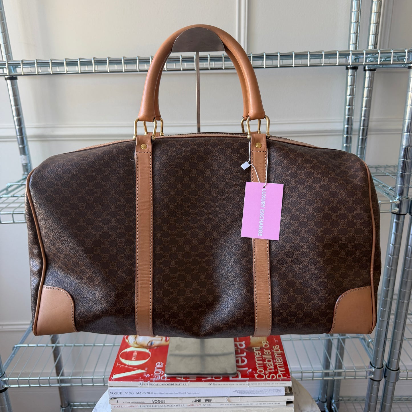 Pre-Owned Brown Macadam Coated Canvas Keepall Bag