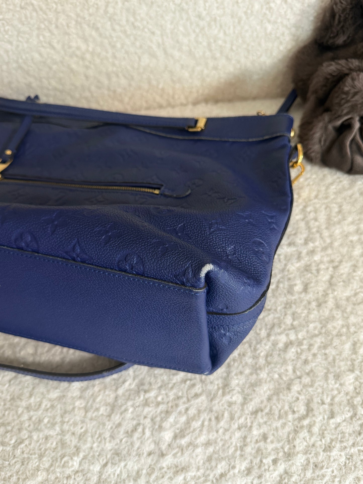 Pre-Owned Cobalt Blue Monogram Empreinte Leather Shoulder Bag