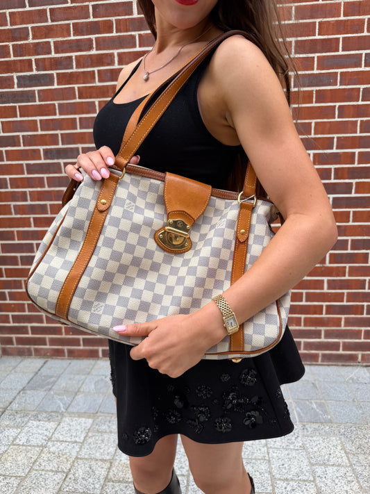 Pre-Owned Damier Azur Canvas Sistina Handbag