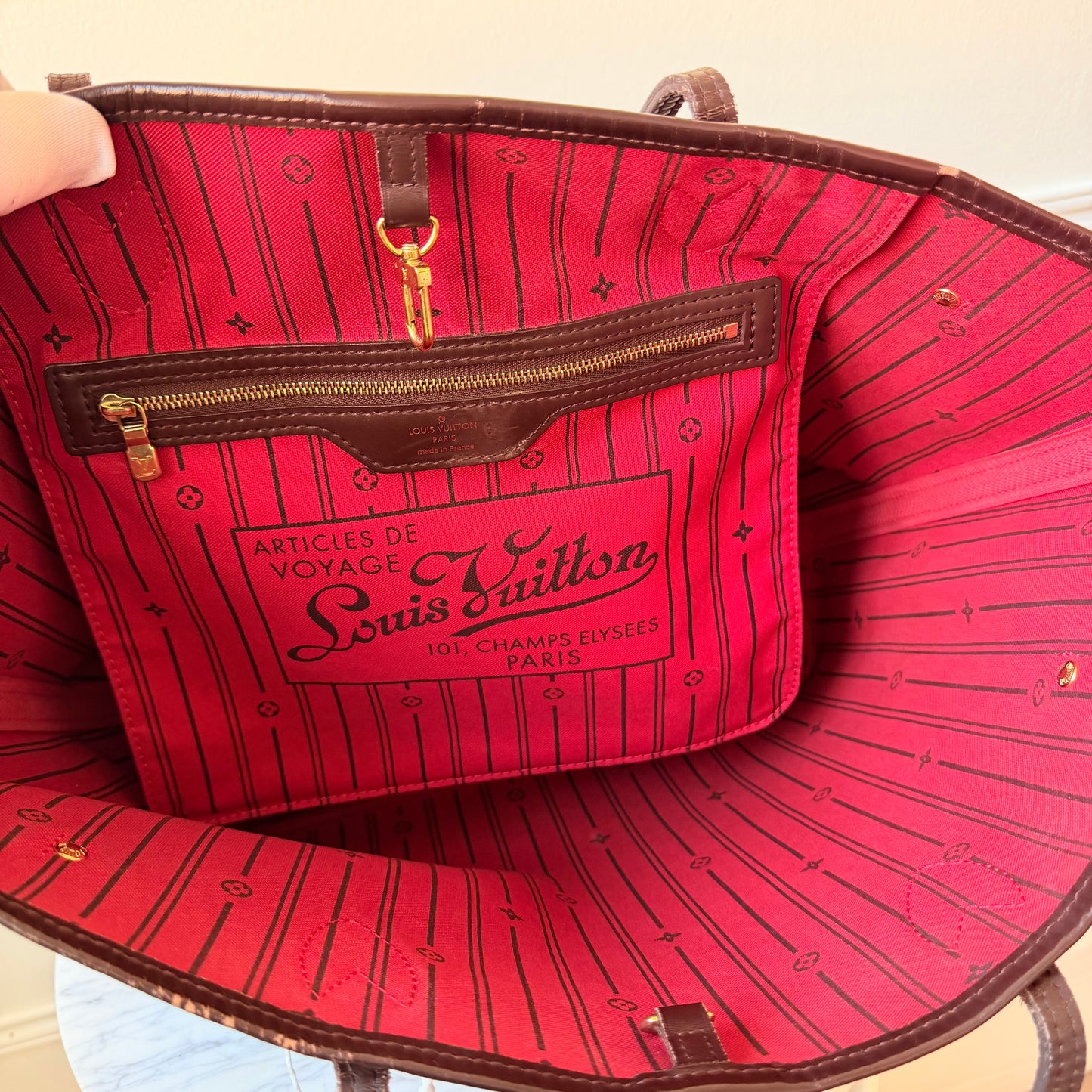 2009 Neverfull MM Damier Ebene