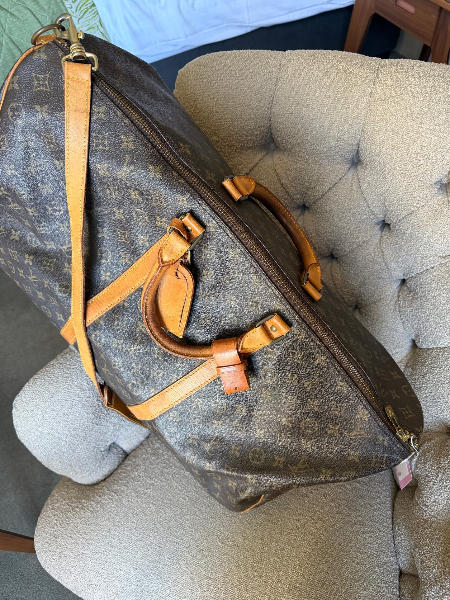 Pre-Owned LV Monogram Canvas Keepall 60 Bandouliere