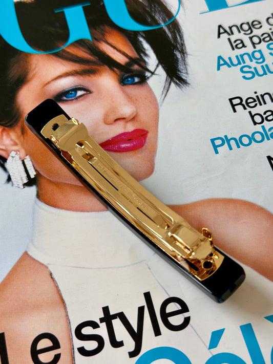 Pre-Owned Black/Multi Plastic Hair Clip